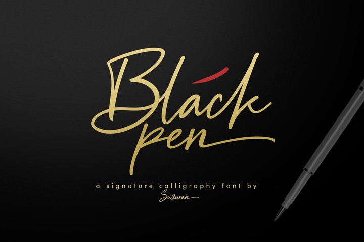 Schriftart Black Pen